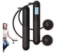 Ropêless Jump Rope - 1.38in Cordless Jump Rope | Digital Counter Weighted Fitness Trainer - TPU Ball Exercise Tool | Indoor Workout Equipment - Kids Adults Cardio Training