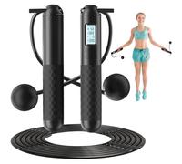 Ropeless Skipping Ropes,Cordless Skipping Rope for Adults,Smart Digital Gravity Ball Jump Ropes,Cordless Jump Rope With Counter,Weighted Skipping Rope without Ropes for Home