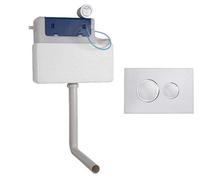 Roper Rhodes Cascade Concealed Dual Flush Wc Toilet Cistern + Chrome Flush Plate