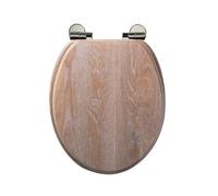 Roper Rhodes Limed Oak Wooden Soft Close Toilet Seat Top Fix Quick Release