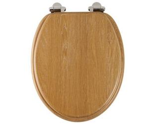 Roper Rhodes Traditional Limed Oak Soft Close D-Shaped Toilet Seat - Brown