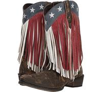 ROPER Women's American Beauty Fringe Western Boot, Brown, 9 UK