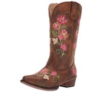 ROPER Women's Riley Floral Fashion Boot, Bronze, 8 UK