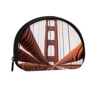 Ropes on The Golden Gate Bridge Coin Purse Personalized Coin Bag for Women Men Change Purse Small Wallets with Zipper Mini Shell Coin Pouch Outdoor Shopping Change Storage Bag Handbags Gifts