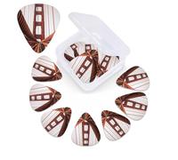 Ropes on The Golden Gate Bridge Guitar Picks 12 Pack 3 Different Thickness Celluloid Guitar Plectrums with Guitar Pick Storage Box Personalized Guitar Pick for Acoustic Guitar Picks