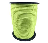 RopeServices UK 12mm Neon Yellow Polypropylene Braided Poly Rope Cord x 75 Metre Strong String