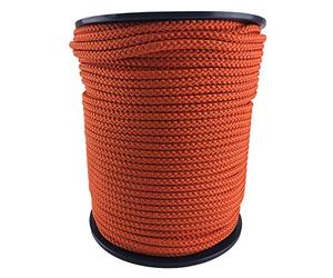RopeServices UK 12mm Orange x 100 Metres, Braided Polypropylene Paracord Drawstring Camping