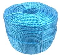 RopeServices UK 14mm Blue Polypropylene Rope x 220 Metre Coil, Cheap Nylon Twisted Poly Ropes