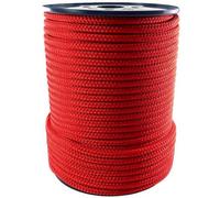 Ropeservices Uk 14mm Red Double Braid Polyester Rope 100 Metre Reel
