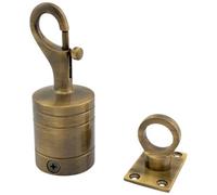Ropeservices Uk 24mm Antique Brass Trigger Hook And Eye Plate Decking Barrier Rope Fittings Set
