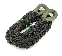 RopeServices UK 32mm Black Nylon Kinetic 20 Tonne Recovery Tow Rope 4x4 Heavy Duty 4 Metres