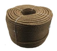 Ropeservices Uk 32mm Natural Jute 3 Strand Rope X 100 Metres