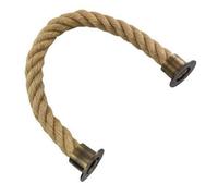 Ropeservices Uk 36mm Natural Jute Barrier Rope X 1 Metre Antique Brass Cup Ends