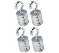RopeServices UK 4 Pack x 24mm Polished Chrome Reeded Rope Hooks Decking Fitting Fixings Quality