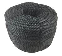 RopeServices UK - 40mm Black Staplespun Decking Rope x 25m Decorative Garden Rope, Balustrade