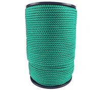 RopeServices UK 6mm Emerald Green x 100 Metres, Braided Polypropylene Paracord Drawstring Camping