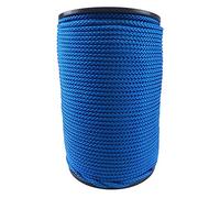 RopeServices UK 6mm Royal Blue Polypropylene Braided Poly Rope Cord x 50 Metre Strong String