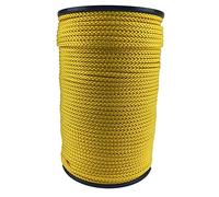 RopeServices UK 6mm Yellow Polypropylene Braided Poly Rope Cord x 50 Metre Strong String