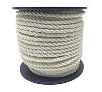 RopeServices UK - 8mm White 3 Strand Nylon Rope x 25 Metres On A Reel, Anchor Boat Mooring Yacht, Moorings