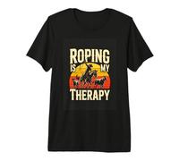 Roping is My Therapy Cowboy Rodeo Ranch Life Premium T-Shirt