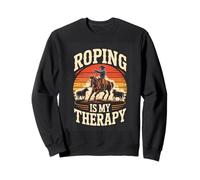 Roping Is My Therapy Cowboy Roping Rodeo Sweatshirt