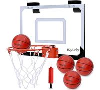 ROPODA Basketball Hoop, Mini Basketball Hoop includes 4 Balls &Pump, Backboards for Kids with Complete Accessories, Over The Door, Indoor Game for Teens & Adults, Sport Toys for Bedroom
