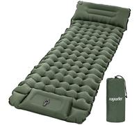ROPODA Camping Inflatable Mattress, Ultralight Sleeping Mat with Pillow，Built-in Foot Pump, Waterproof Sleeping Pad with Carry Bag for Hiking, Backpacking, Traveling，77''*27''*3.9'' (Grey)