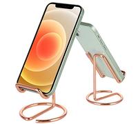 ROPOSY Cell Phone Stand Holder Desk Accessories, Cute Metal Rose Gold, Compatible with All Mobile Phones, iPhone, Switch, iPad