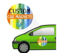 RoPox 2 Pack Custom Car Magnet Sign, Custom Magnetic Bumper Sticker Customizable Magnet, Choose Your Text and Image, Customizable for Businesses, Advertising, Personal Use, Gifts, Multiple Size