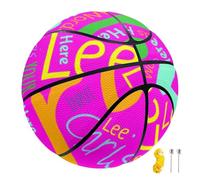 RoPox Custom All Printed Basketball, Personalized Ball with Name or Photo, PU Leather Steeetball for Indoor/Outdoor Games, for Son, Daughter, Boy or Girl