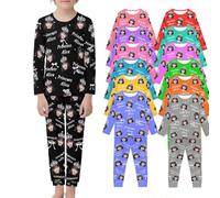 RoPox Custom Short Pajamas Set With Photo, Personalized children's pajamas, kids pyjamas sets unisex