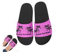 RoPox Custom Slides Slippers/Personalized Foam Slipper, Add Your Photo Name Design Sandals Shoes - Shower Sandals Customized Gifts Beach Slides