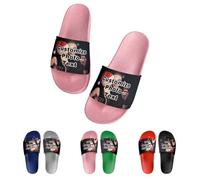 RoPox Custom Slippers, Custom Photo Slippers Beach Sandals Personalized Shower Shoes, Sandals Beach Casual Sandals Comfort Bathroom Shower Slippers Gift for Kids Men Women, For Outdoors Indoors