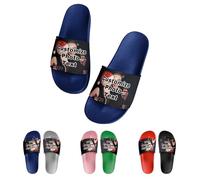 RoPox Custom Slippers, Custom Photo Slippers Beach Sandals Personalized Shower Shoes, Sandals Beach Casual Sandals Comfort Bathroom Shower Slippers Gift for Kids Men Women, For Outdoors Indoors