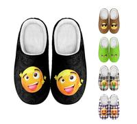 RoPox Custom Slippers,Personalized House Slippers For Women Man,Anti-Skid Rubber Sole Personalized Indoor Faces Slippers with Warm Coral Fleece Lining for Indoor Outdoor For Family