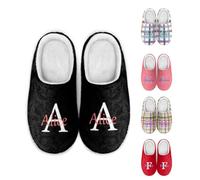 RoPox Custom Slippers,Personalized House Slippers For Women Man,Anti-Skid Rubber Sole Personalized Indoor Faces Slippers with Warm Coral Fleece Lining for Indoor Outdoor For Family