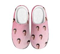 RoPox Custom Slippers, Personalized Photo & Text House Shoes/Winter Soft Plush Cotton - Casual Shape - Indoor/Outdoor Use, Funny Gifts for Men and Women