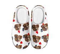 RoPox Custom Slippers, Personalized Photo & Text House Shoes/Winter Soft Plush Cotton - Casual Shape - Indoor/Outdoor Use, Funny Gifts for Men and Women