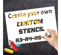 RoPox Custom Stencil for Spray Painting, Personalized Reusable Text for Sign Making on Plastic, Metal, Wood - Polyester Film/PVC