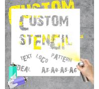 RoPox Custom Stencils for Spray Painting, Personalized Reusable Text Stencils, for Painting on Wood, Wall, Fabric, Rock, Sign, DIY Art Projects