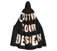 RoPox Halloween Hooded Cloak,Personalized Hooded Cape Add Your Logo Text Photo, Custom Adult Capes Cosplay