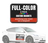 RoPox Personalized Car Magnet Sign,2 Full Color Custom Car Magnets,Die Cut Custom Magnets Sign,Custom Signs,Advertise Your Business,Professionally Printed for Vehicles and Any Magnetic Surface
