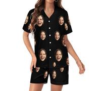 RoPox Personalized Pajamas Set, Custom Pyjama Set with Photo Face, Custom Short Pajamas, Custom Face Pajamas, Suitable for both men and women