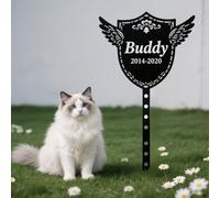RoPox Personalized Pet Headstones, Customizable with photos and text, Outdoor Decorative Memorial Headstone, Garden Sympathy Stake Ornaments, for Any Animal Loss of Pet Gifts