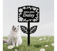 RoPox Personalized Pet Headstones, Customizable with photos and text, Outdoor Decorative Memorial Headstone, Garden Sympathy Stake Ornaments, for Any Animal Loss of Pet Gifts