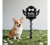 RoPox Personalized Pet Headstones, Customizable with photos and text, Outdoor Decorative Memorial Headstone, Garden Sympathy Stake Ornaments, for Any Animal Loss of Pet Gifts