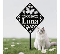 RoPox Personalized Pet Headstones, Customizable with photos and text, Outdoor Decorative Memorial Headstone, Garden Sympathy Stake Ornaments, for Any Animal Loss of Pet Gifts