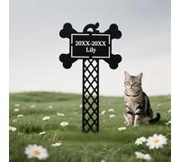 RoPox Personalized Pet Headstones, Customizable with photos and text, Outdoor Decorative Memorial Headstone, Garden Sympathy Stake Ornaments, for Any Animal Loss of Pet Gifts