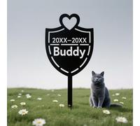 RoPox Personalized Pet Headstones, Customizable with photos and text, Outdoor Decorative Memorial Headstone, Garden Sympathy Stake Ornaments, for Any Animal Loss of Pet Gifts