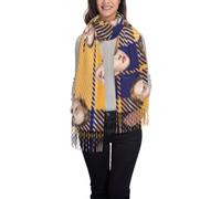 RoPox Personalized Scarves Wraps, Women's Tartan Scarf Thick Warm Blanket Ladies Scarves, Winter Warm Thick Tassel Scarf Stole Blanket Cape Christmas Birthday Gifts,Classic Stylish for Men and Women